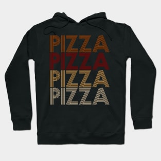 Vintage 70s Style Font Pizza Hoodie